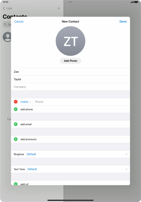 Press Phone and key in the required phone number.