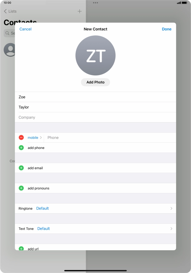 Press Phone and key in the required phone number.