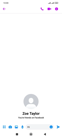 Write the required message and press the send icon.