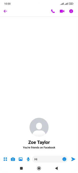 Write the required message and press the send icon.