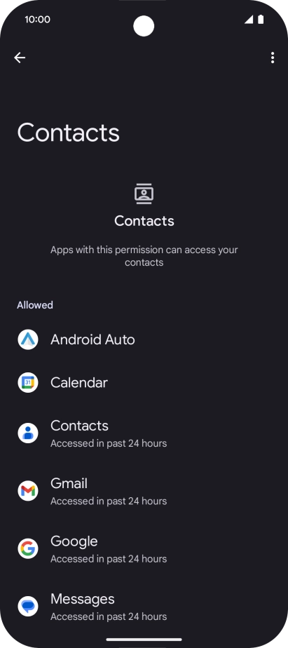 The total app activity for the selected phone function is displayed. The total app activity for the selected phone function is displayed.