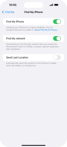Press the indicator next to 