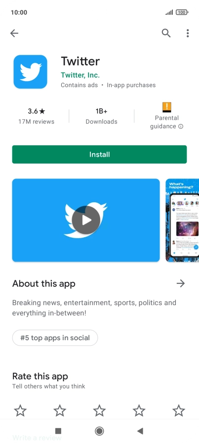 Press Install and follow the instructions on the screen to install the app.