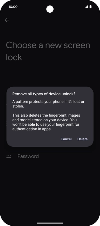 Press Delete. Press Delete.
