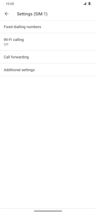 Press Fixed dialling numbers. Press Fixed dialling numbers.