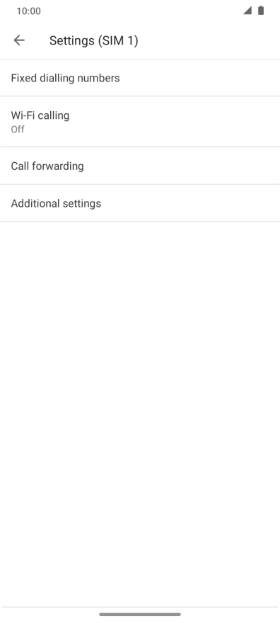 Press Fixed dialling numbers. Press Fixed dialling numbers.