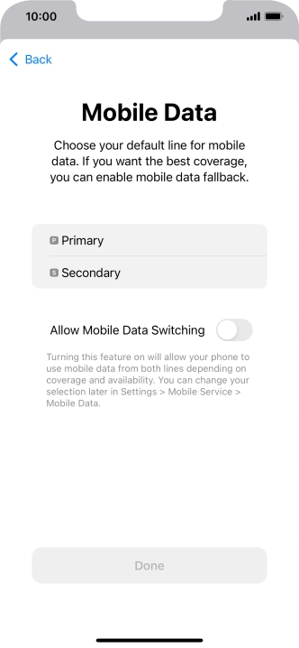 Press the required price plan. Press the required price plan.