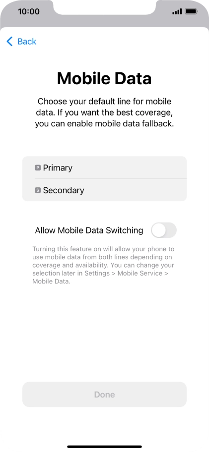Press the required price plan. Press the required price plan.