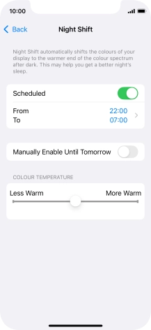 Press the indicator next to 