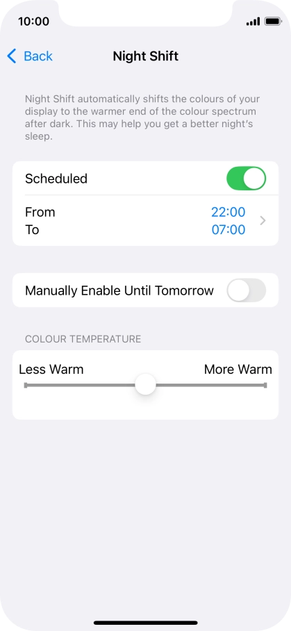 Press the indicator next to 
