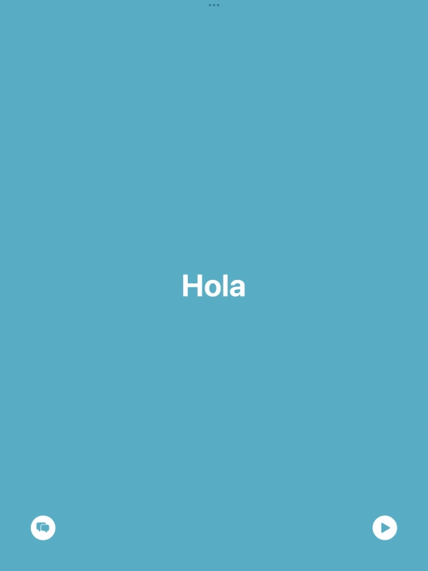 Press the split view icon to go back to display of both languages.