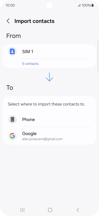 Press the required Google account.