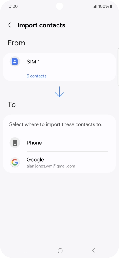 Press the required Google account.