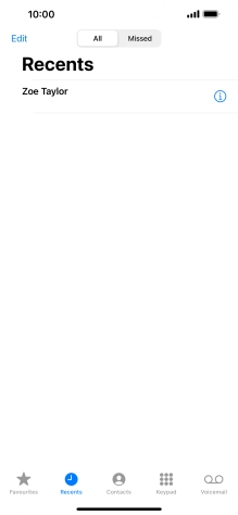 Press the information icon next to the required phone number.