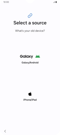 Press the required setting and follow the instructions on the screen to transfer the content from another phone.