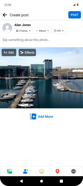 Press the text input field.