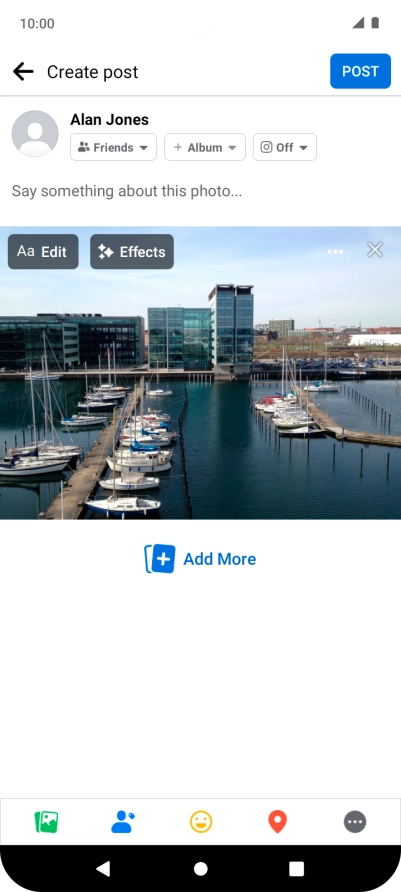 Press the text input field.
