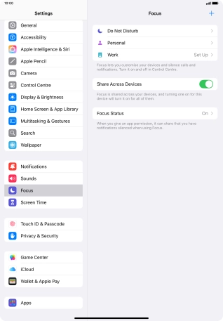 Press the required focus mode. Press the required focus mode.
