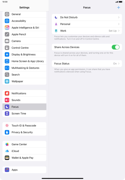Press the required focus mode. Press the required focus mode.