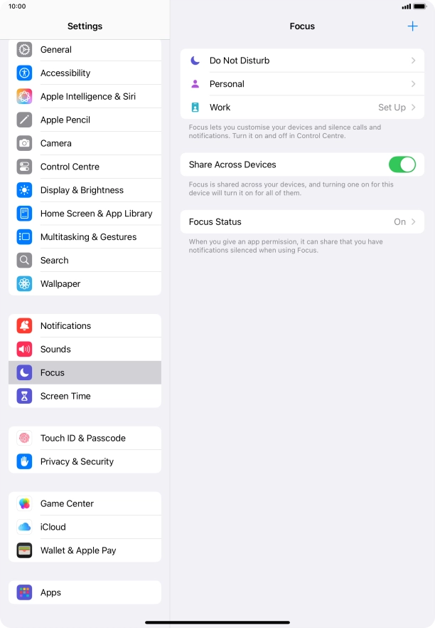 Press the required focus mode. Press the required focus mode.