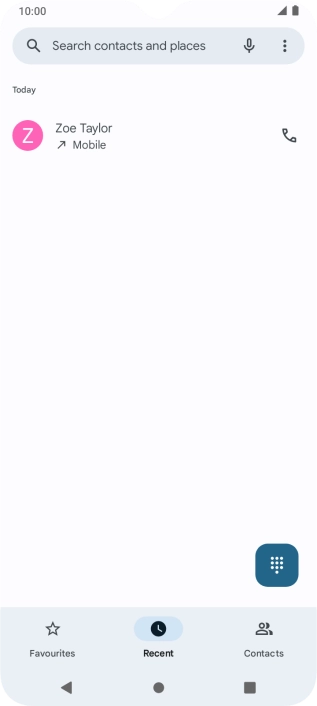 Press and hold the required contact.