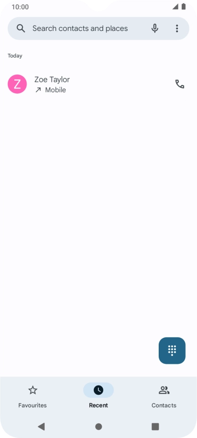 Press and hold the required contact.