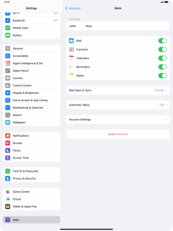 Press Delete Account.