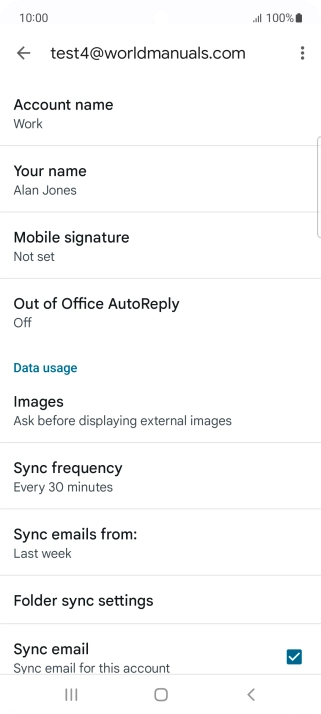 Press Account name and key in the required name.