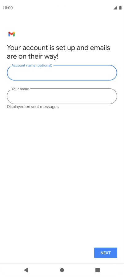 Press Your name and key in the required sender name. Press Your name and key in the required sender name.