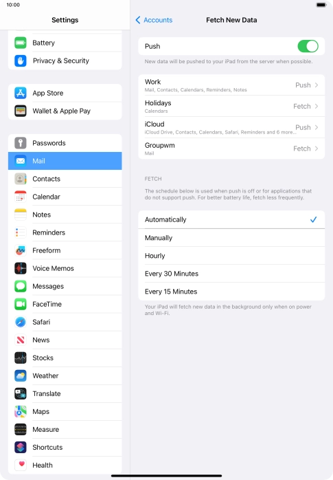 Press the indicator next to Press the indicator next to