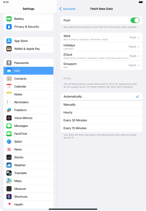 Press the indicator next to Press the indicator next to