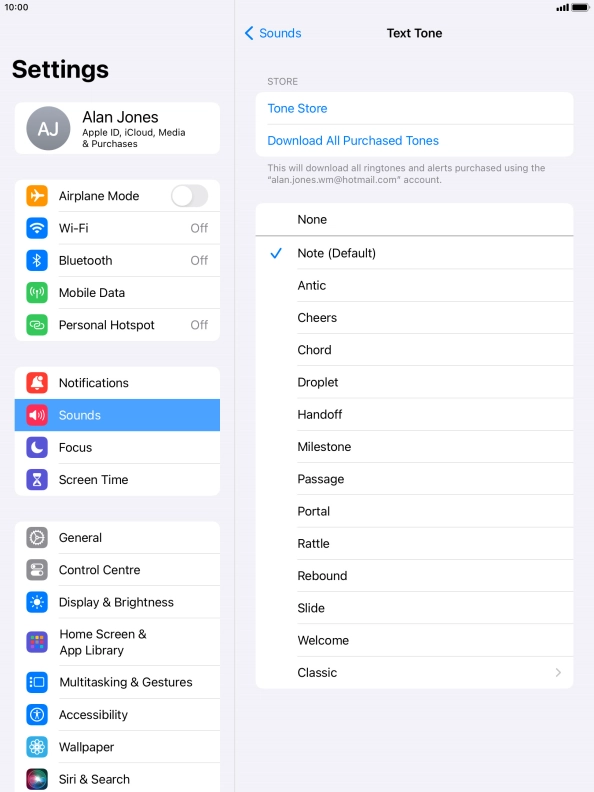 Press the required message tones to hear them.