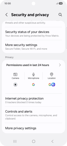 Press More privacy settings.