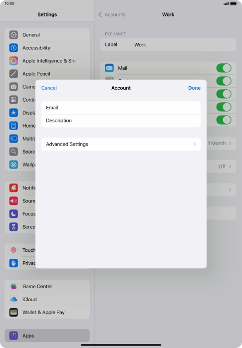 Press Advanced Settings.
