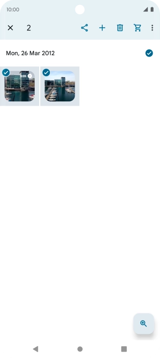 Press the share icon.