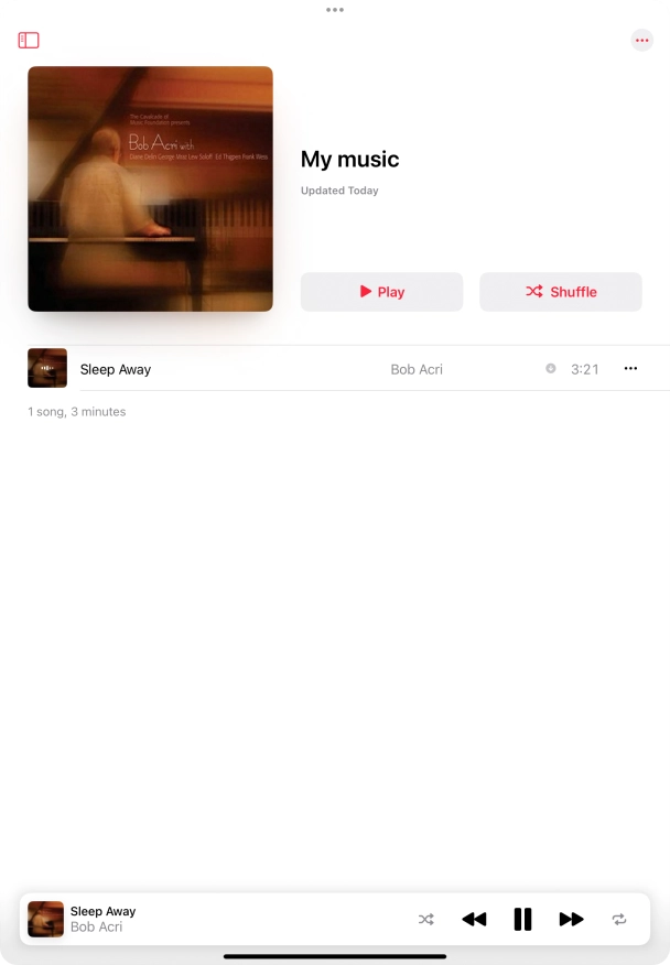 Press the song title. Press the song title.