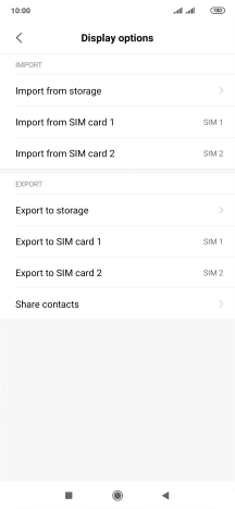 Press Import from ‹SIM card›.