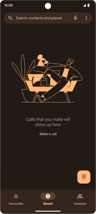 Press the menu icon.