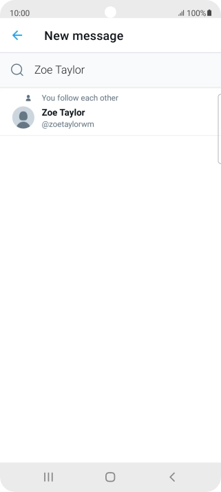 Key in the first letters of the recipient's name and press the required contact.