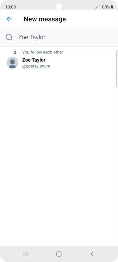 Key in the first letters of the recipient's name and press the required contact.