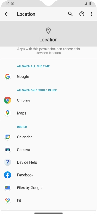 Press the required app.