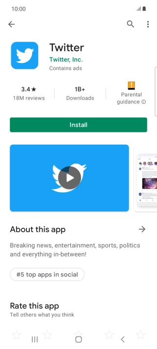 Press Install and follow the instructions on the screen to install the app.