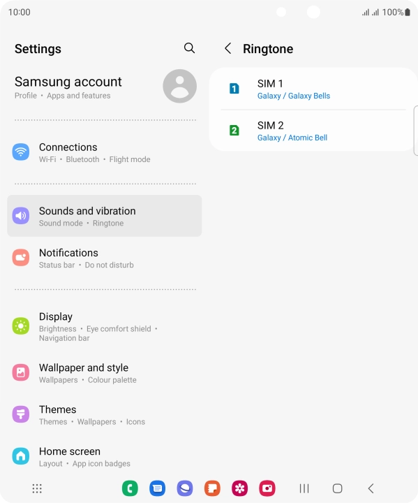 Press the required SIM. Press the required SIM.