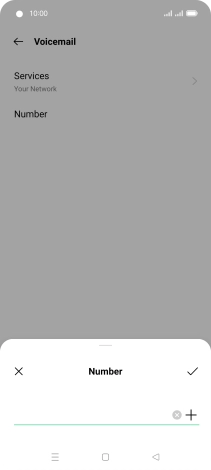 Key in +447836121121 and press the confirm icon.