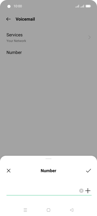 Key in +447836121121 and press the confirm icon.