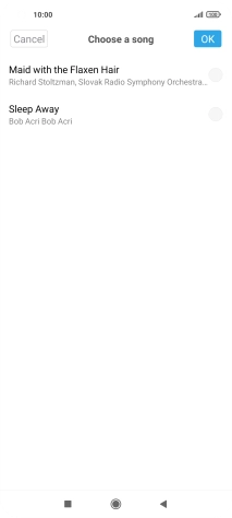 Press the required ring tone.