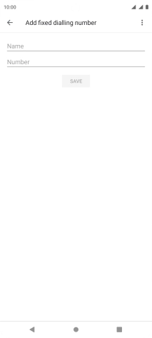 Press Name and key in the required name.