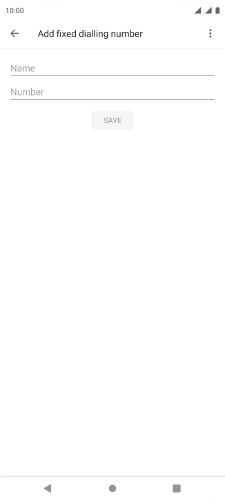 Press Name and key in the required name.