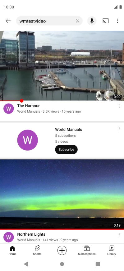 Press the required video clip.