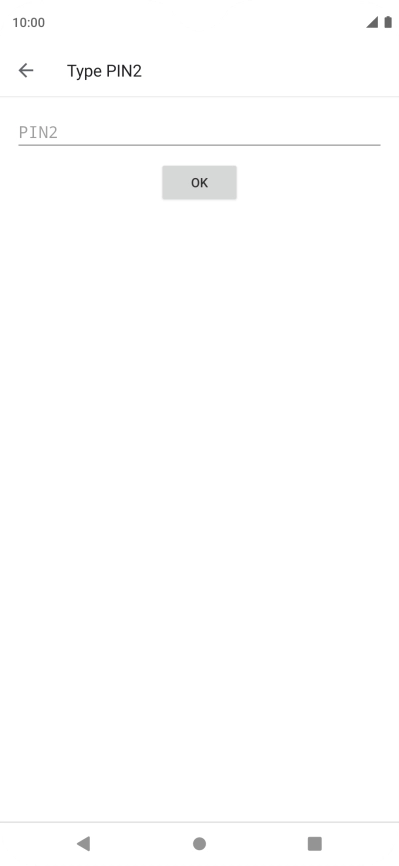 Press PIN2 and key in your PIN2. The default PIN2 is 1111.